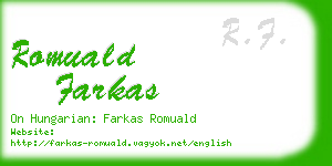 romuald farkas business card